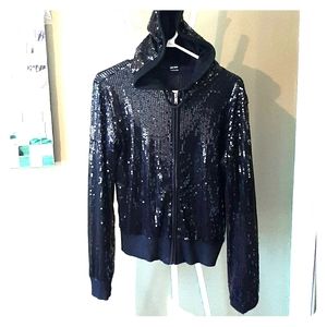 Black Sequin Junior hoodie